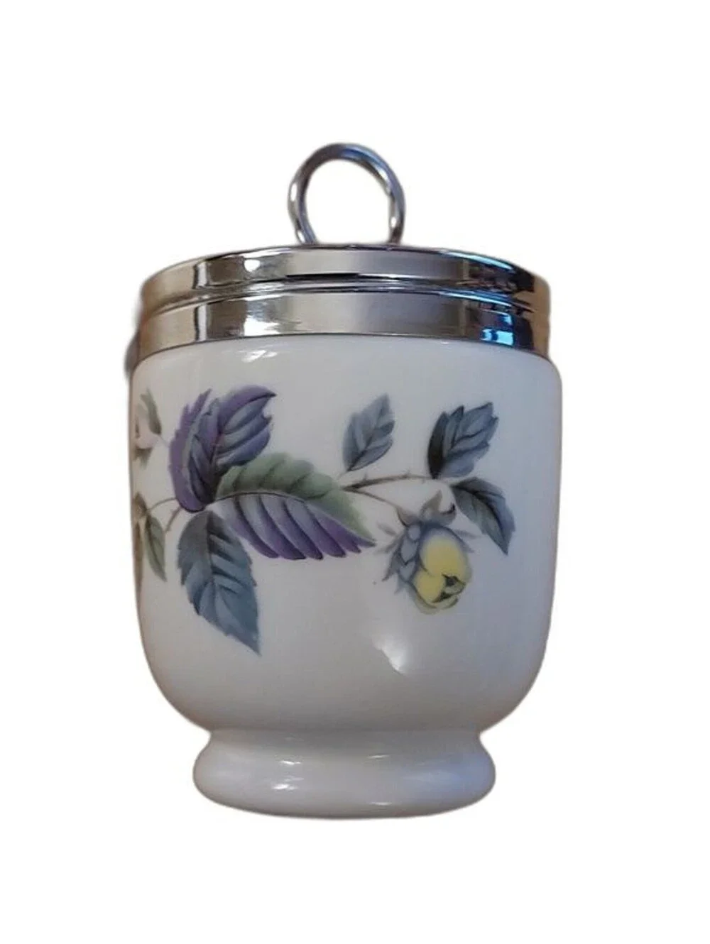 Royal Worcester egg coddler June Garland pattern